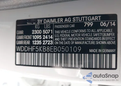 2014 Mercedes-Benz E 350 из США, поврежденный, VIN WDDHF5KB8EB050109